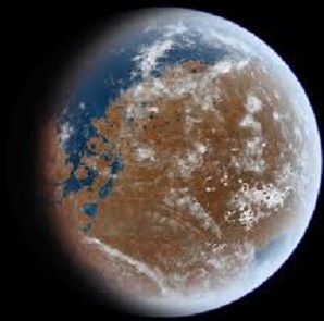 A planetary body rich in water found