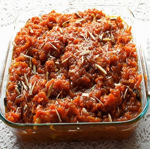 Carrot butter with steamed rice