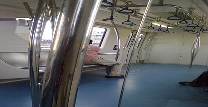Petroleum minister takes metro to work