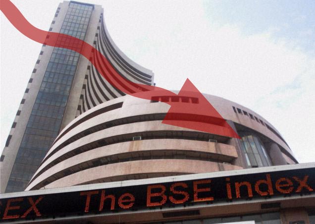 Sensex trades in red; banks stocks down