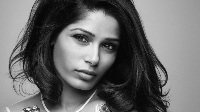 Freida Pinto filming Guerrilla