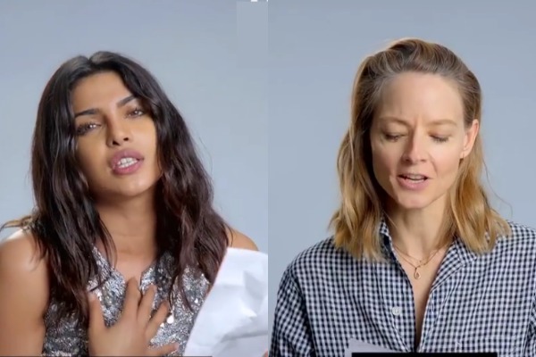 Priyanka groups with Jodie Foster