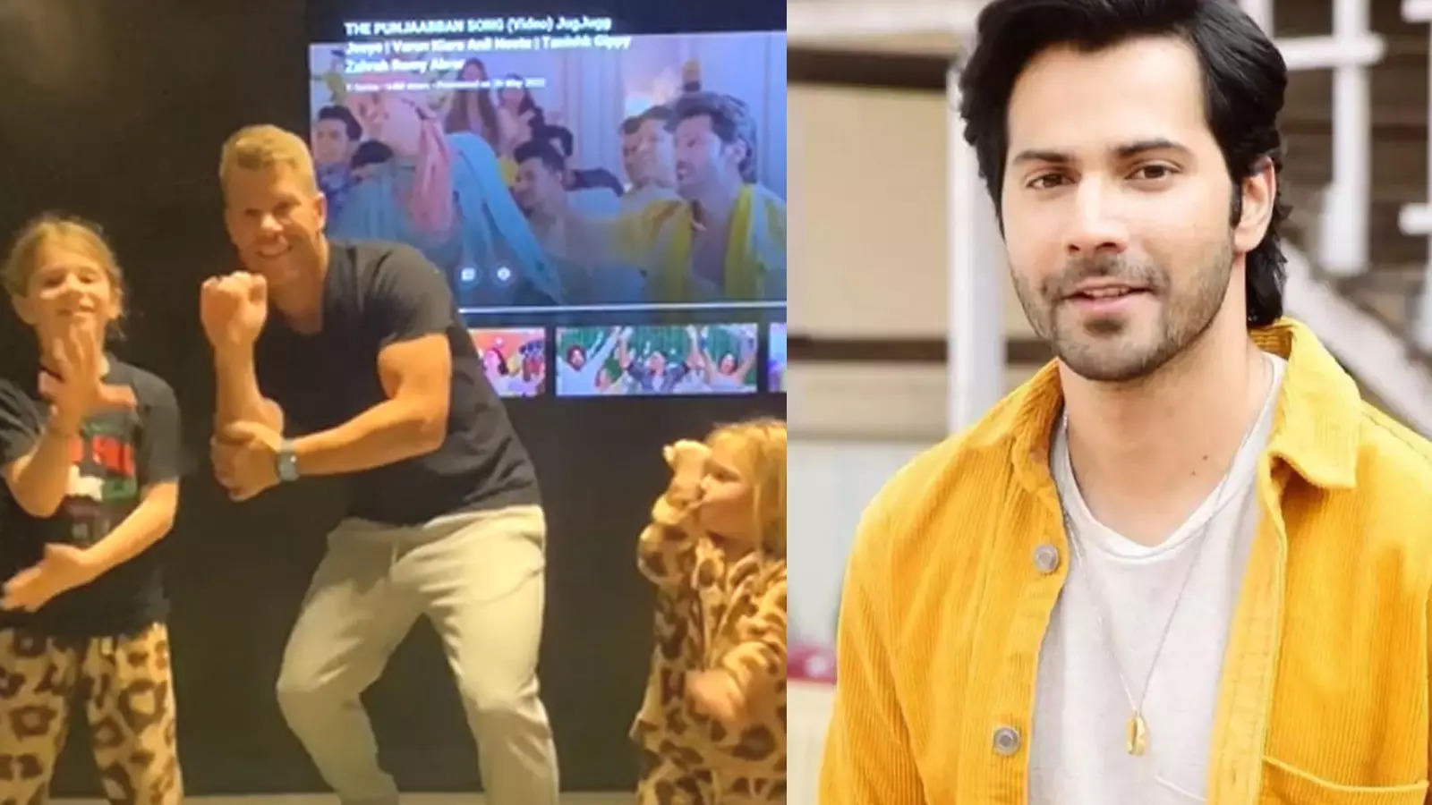 Cricketer David Warner dances on ‘Nach Punjaban’ with his two little daughters; Varun Dhawan reacts | Hindi Movie News – Bollywood